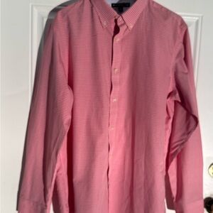 Banana Republic Pink Gingham Button Down Shirt